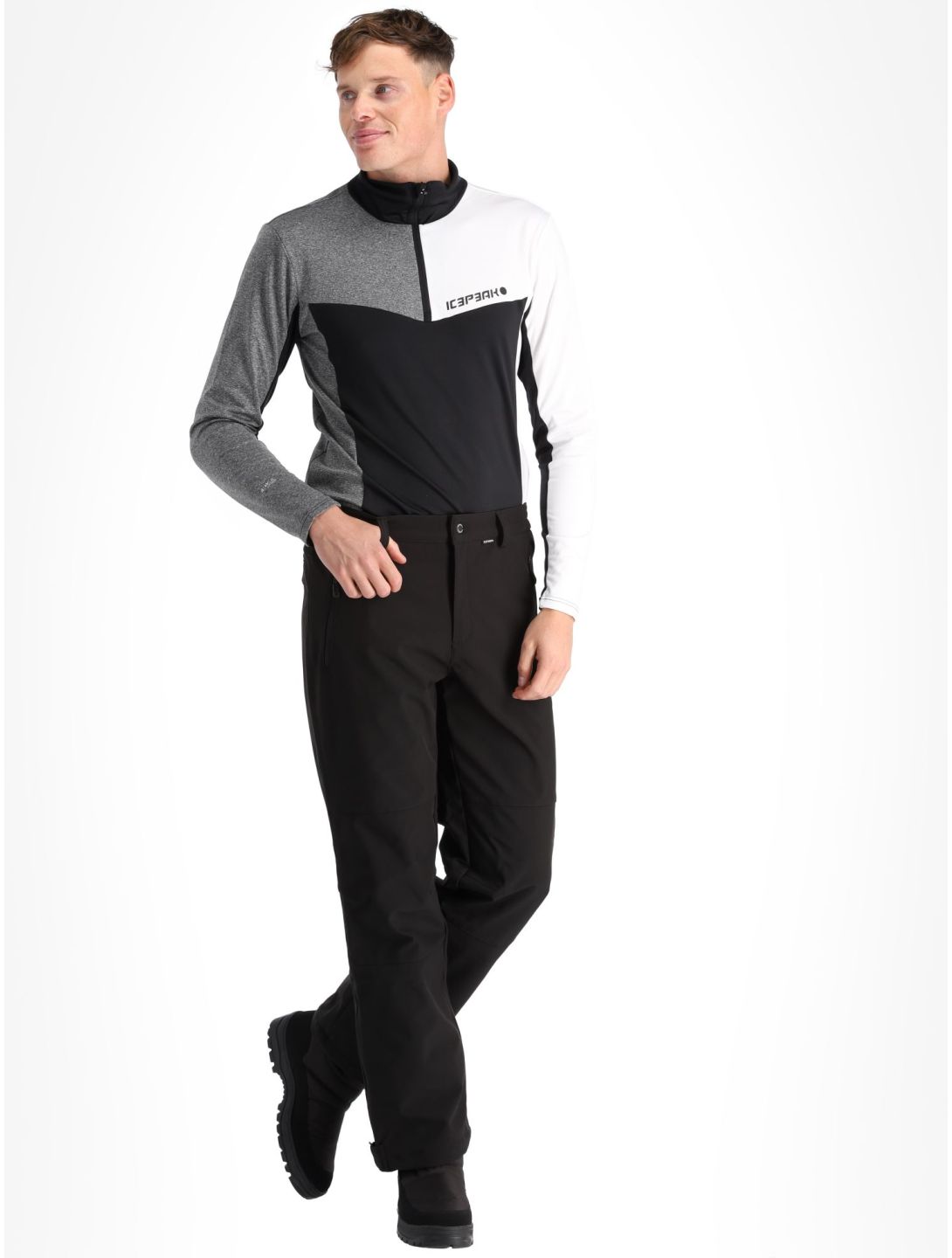 Icepeak, Frankfurt Softshell Skihose kurzes Modell Herren Basic Black schwarz 