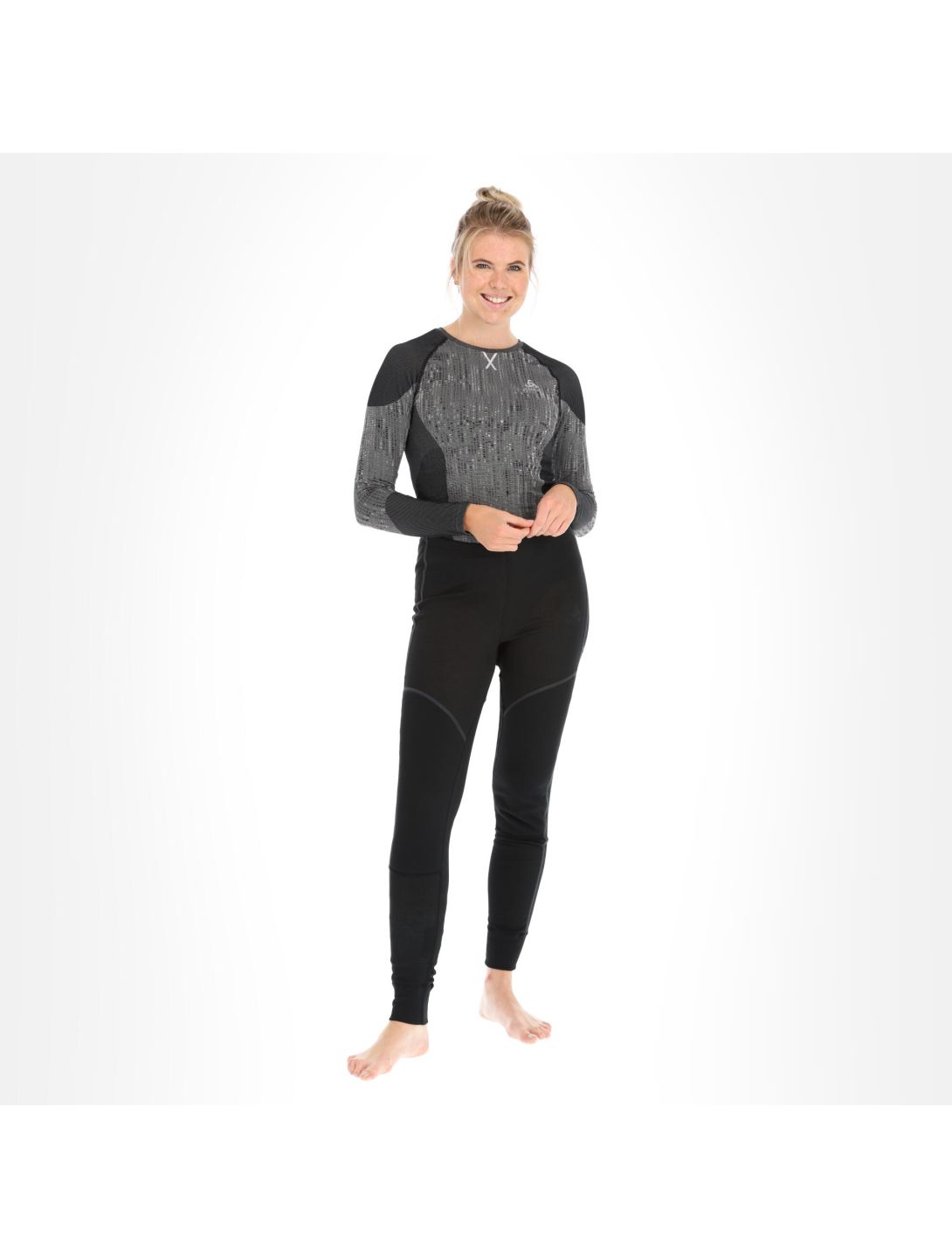 Odlo, BL Bottom Long Active X-Warm Thermohose Damen Black schwarz 