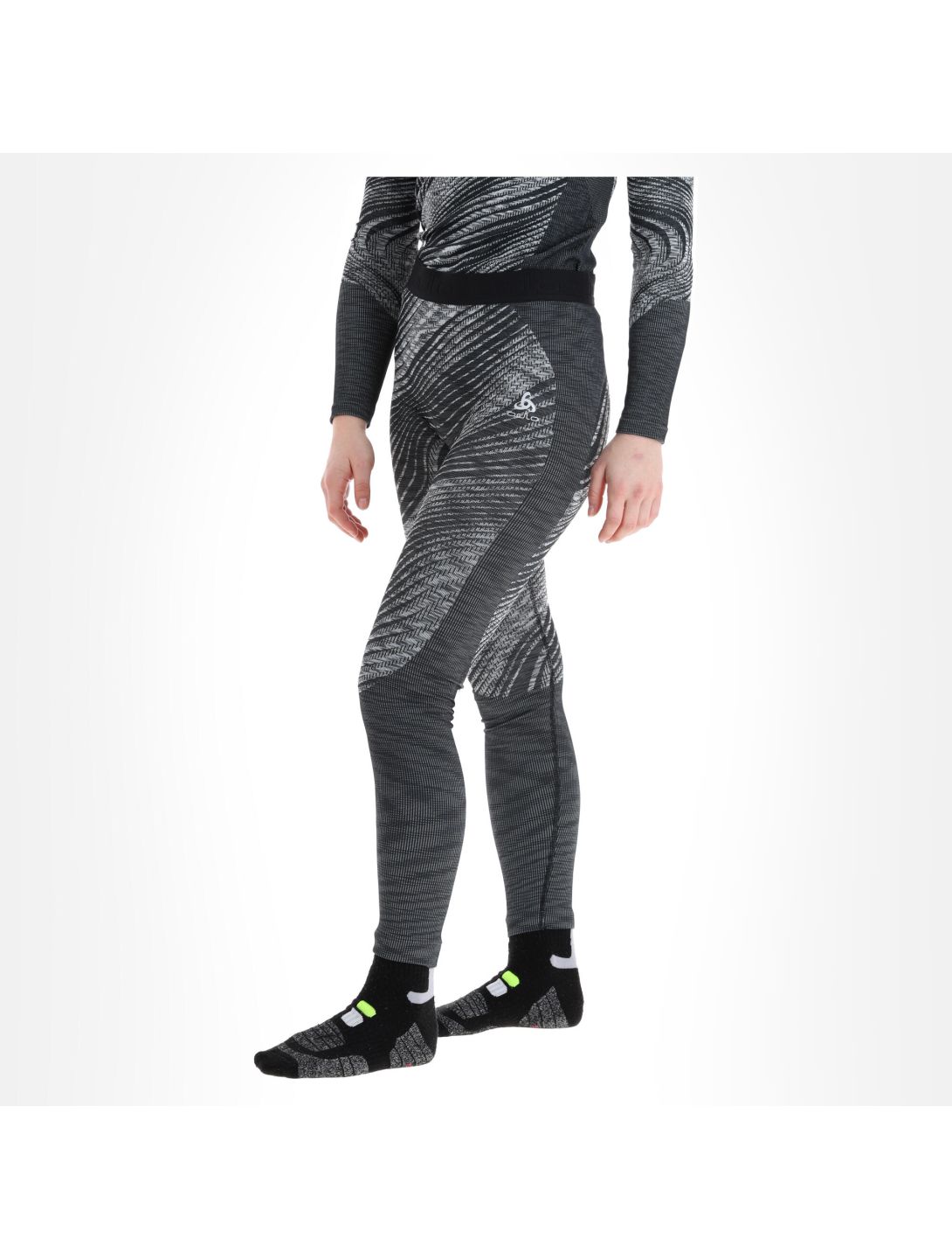 Odlo, Blackcomb Eco Thermohose Damen space dye blau, schwarz 