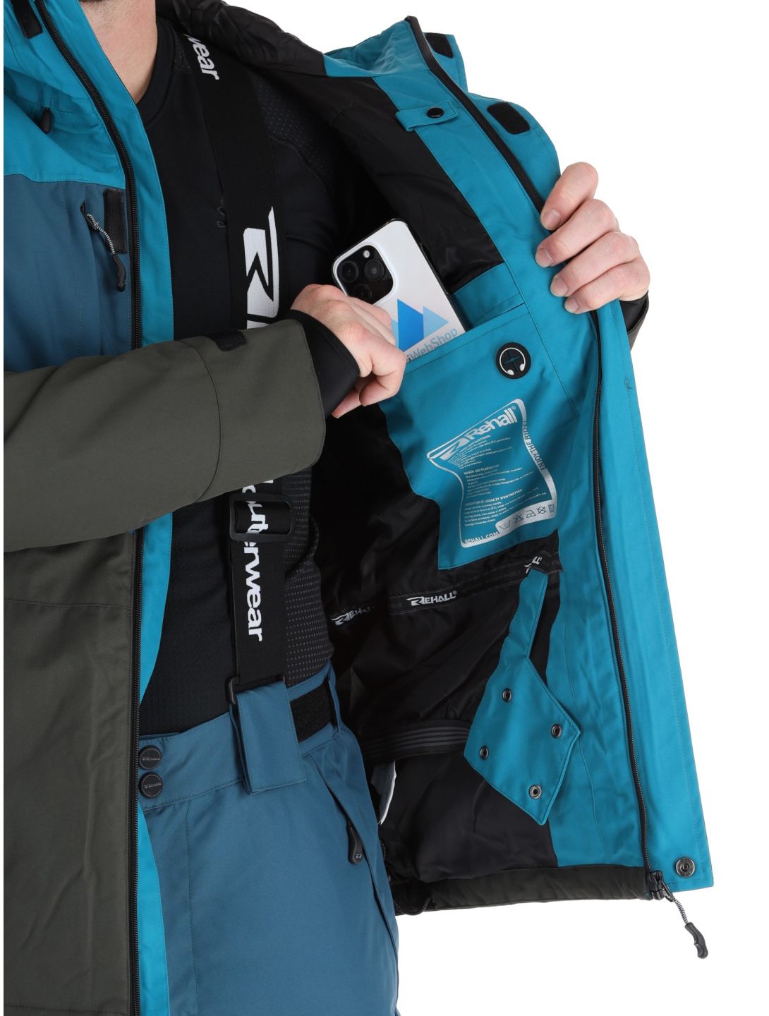 Rehall, Mayon-R Skijacke Herren Petrol grau, grün 