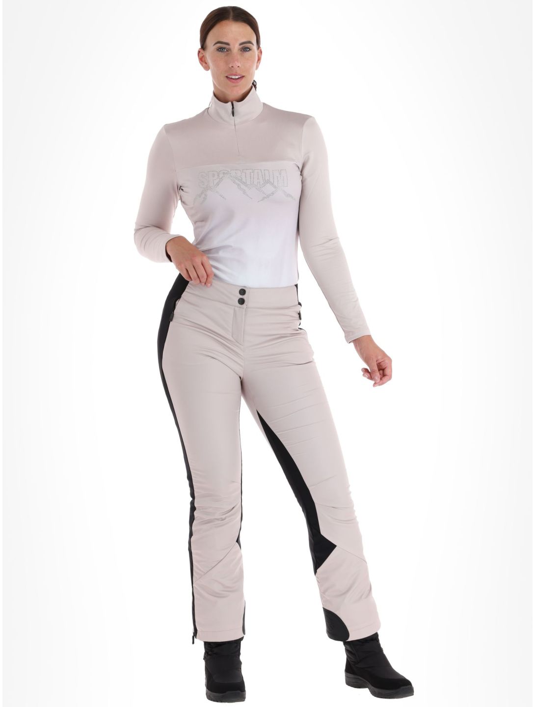 Sportalm Kitzbühel, Air CB Softshell Skihose Damen Taupe Pink rosa 