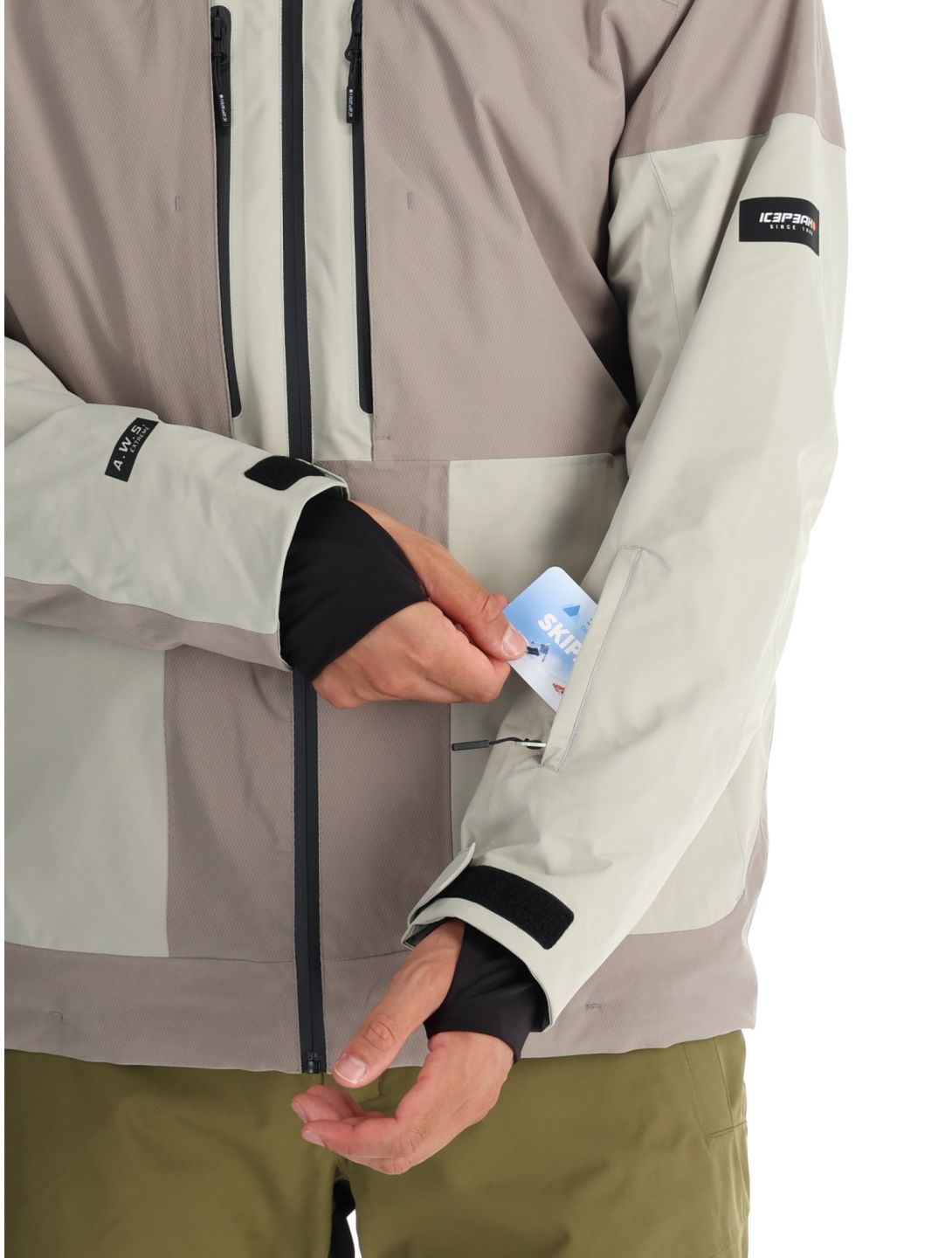 Icepeak, Castres Skijacke Herren Grey grau, grün 
