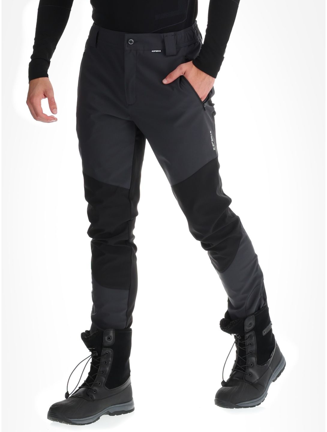 Icepeak, Dorr Softshell Skihose Herren Anthracite grau, schwarz 