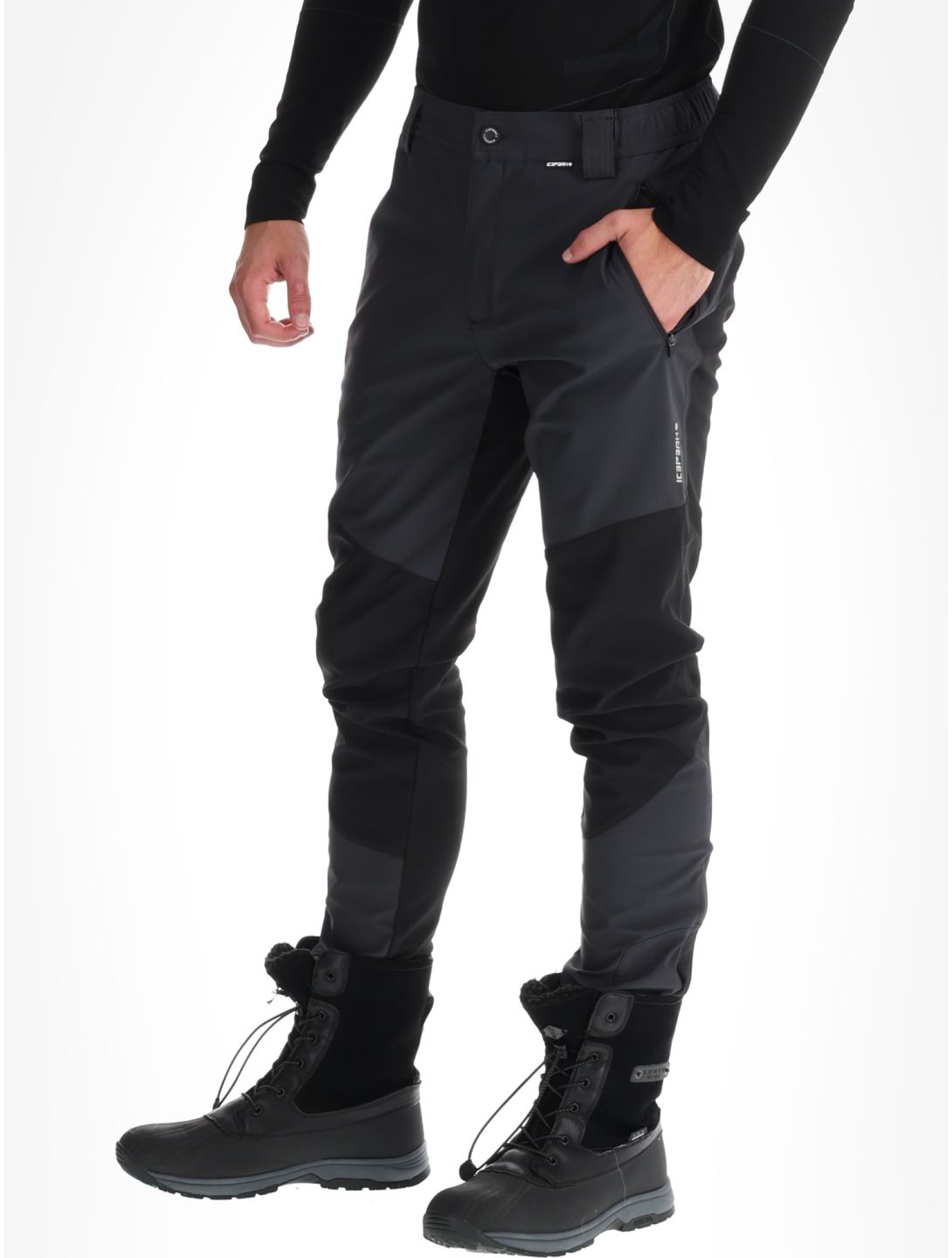 Icepeak, Dorr Softshell Skihose Herren Anthracite grau, schwarz 