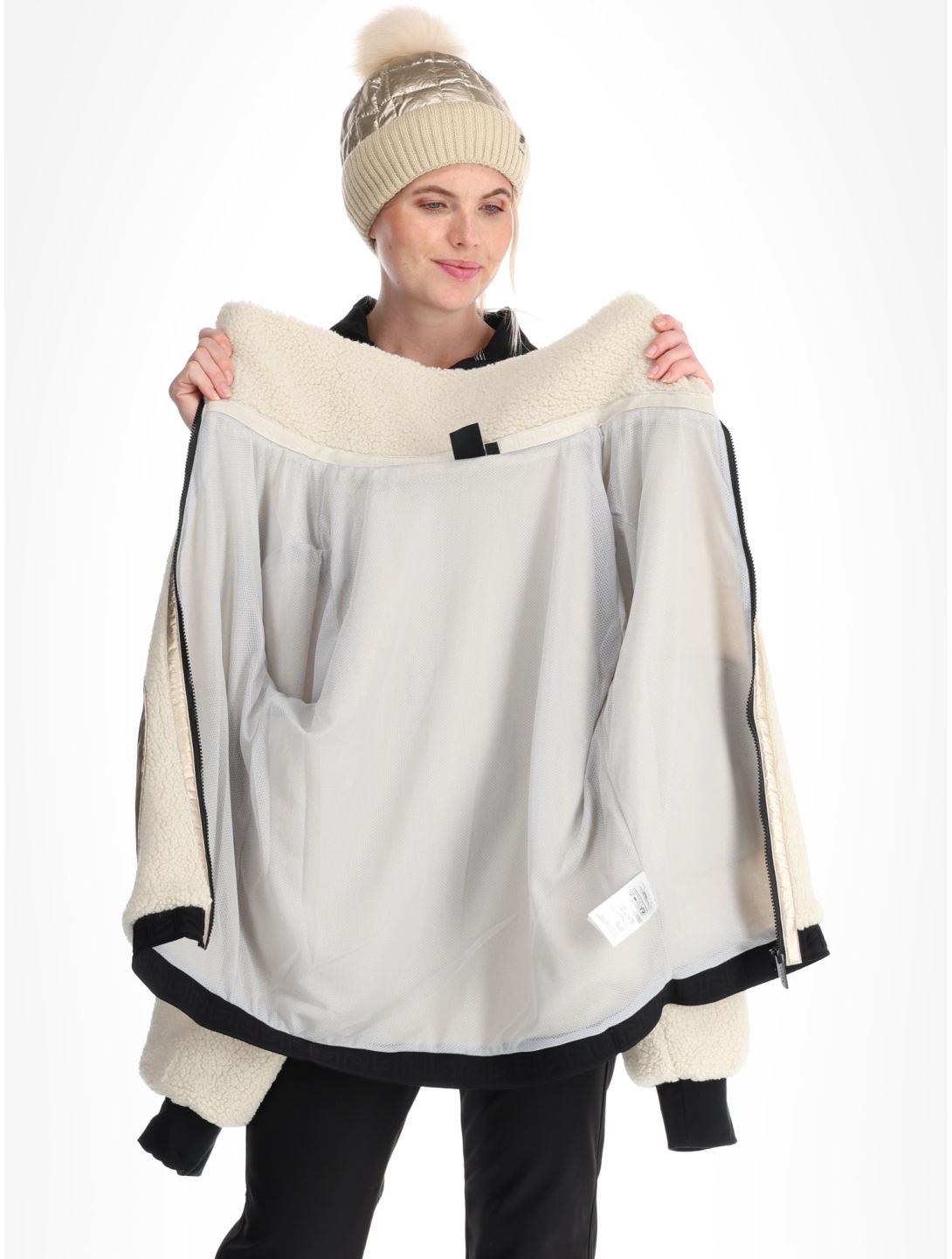 Luhta, Iskoinen Daunenjacke Damen Powder beige, Goud 