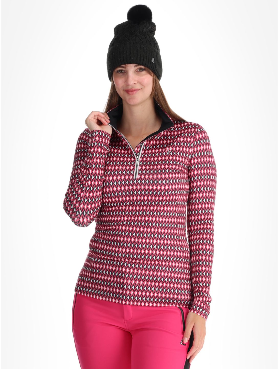 Luhta, Peuratunturi Pullover Damen Raspberry mehrfarbig 