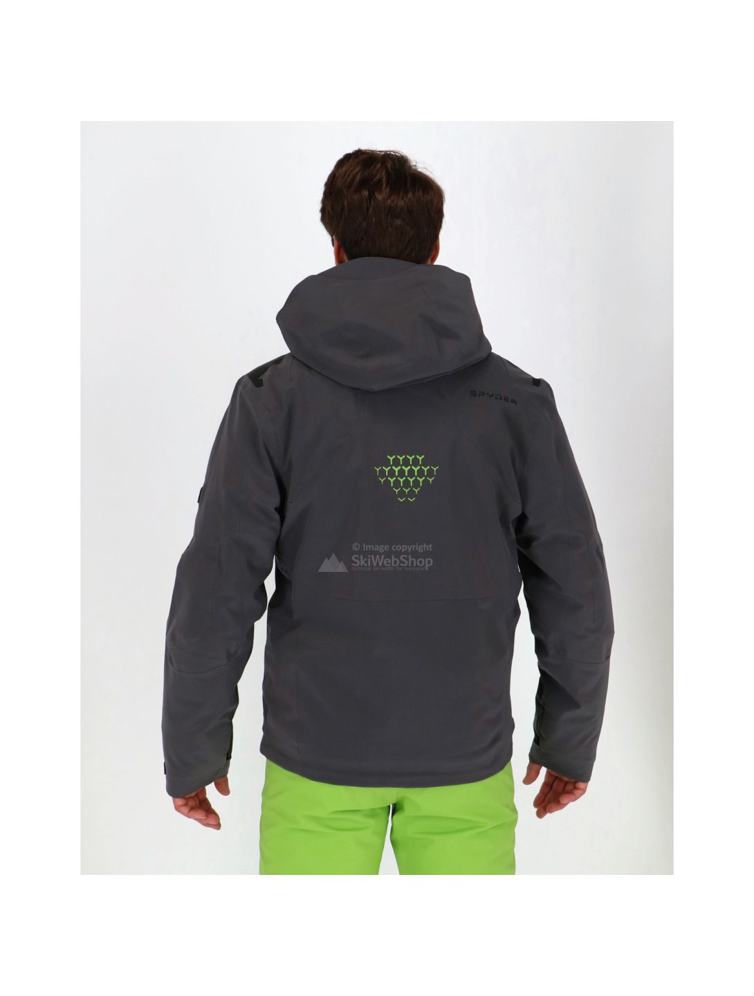 Spyder, Monterosa Skijacke, Herren, polar grau - fresh grün - schwarz