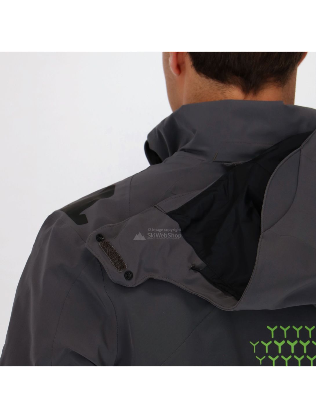 Spyder, Monterosa Skijacke, Herren, polar grau - fresh grün - schwarz