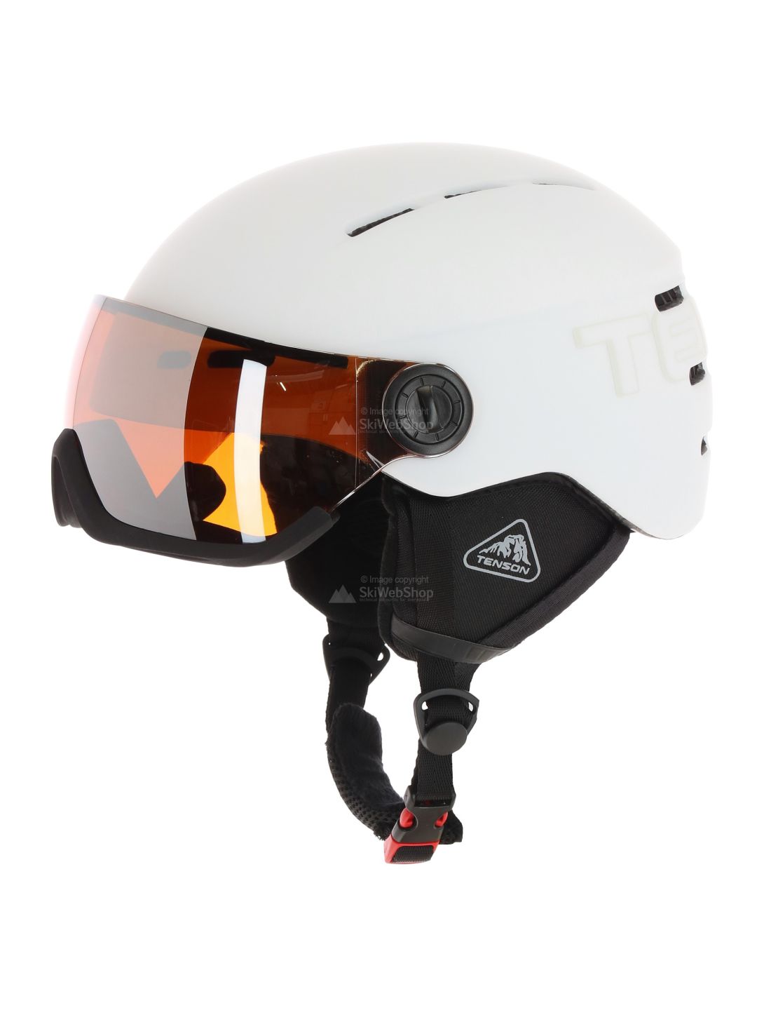 Tenson, Nano visor, Skihelm mit Visier, weiß