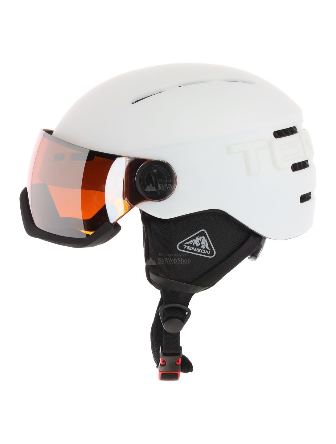 Tenson, Nano visor, Skihelm mit Visier, weiß