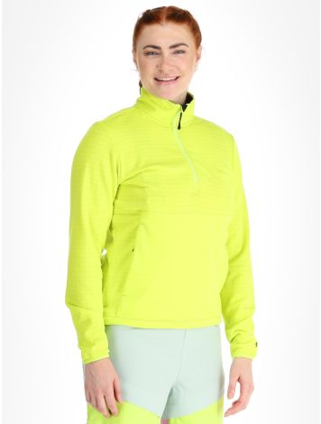 Picture, Bake W 1/4 Grid Pullover Damen Acid Lime grün